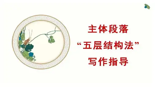 高考写作指导议论文主体段l五层次作文训练