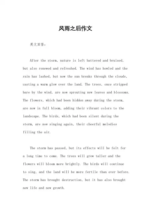 风雨之后作文