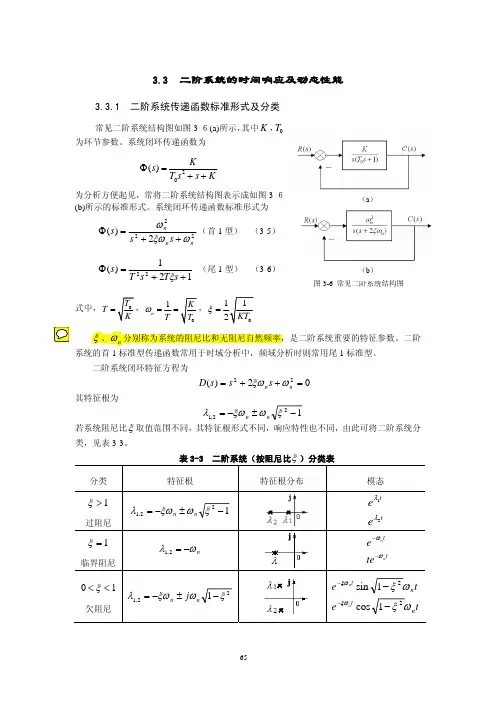 二阶系统的时间响应及动态性能