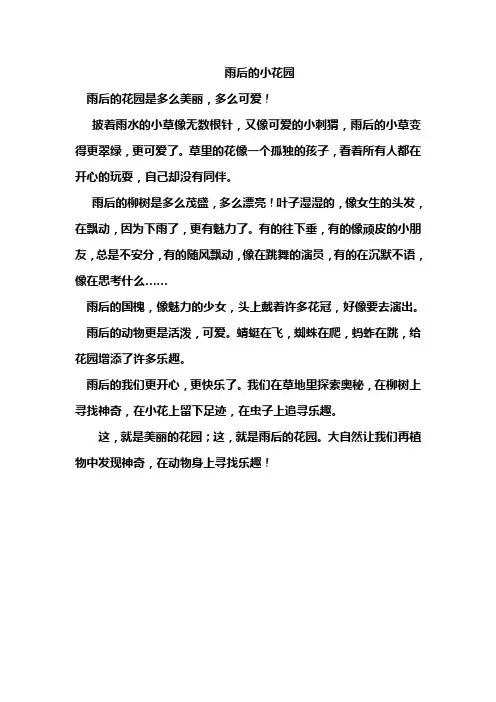 雨后的小花园