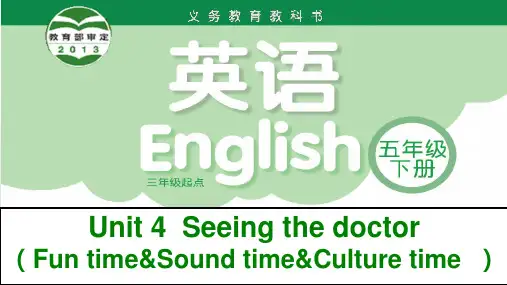 译林版五下 Unit 4  Seeing the doctor(Fun)优秀课件
