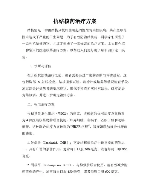 抗结核药治疗方案