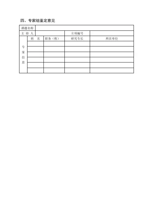 C201412版市级课题鉴定意见表专家组集体
