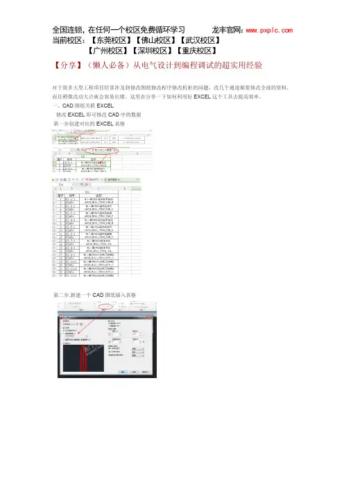 【分享】(懒人必备)从电气设计到编程调试的超实用经验