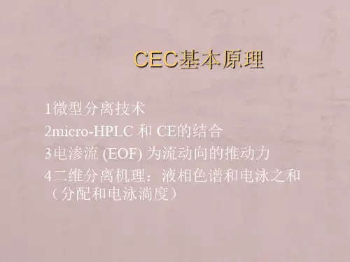 毛细管电色谱的方法原理与应用
