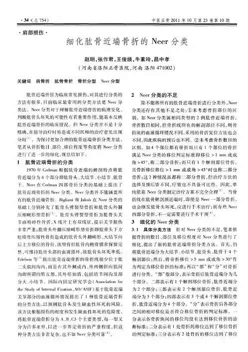 细化肱骨近端骨折的Neer分类