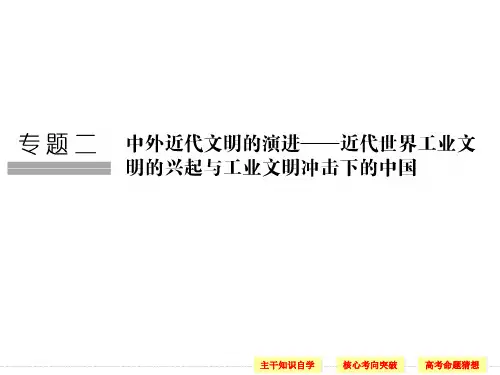 高考历史二轮复习课件：专题2+中外近代文明+第5讲+西方近代工业文明的前奏(人教版)