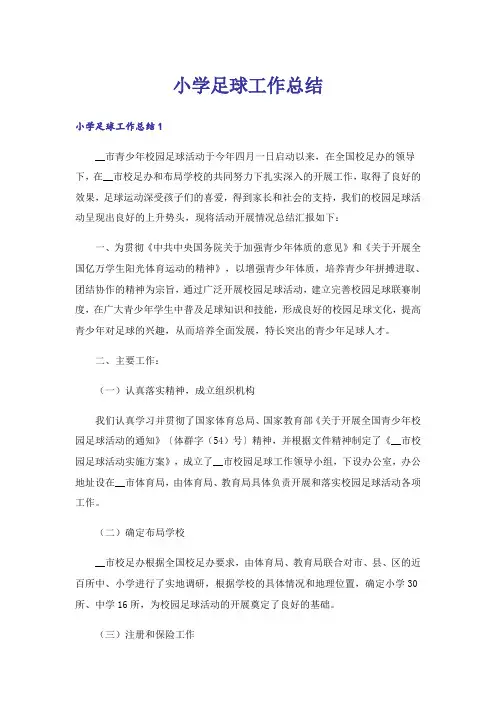 小学足球工作总结_1