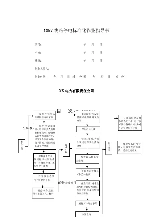 10kV线路停电标准化作业指导书