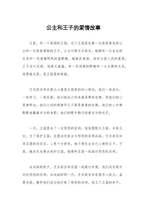 公主和王子的爱情故事