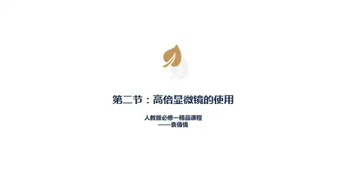 第二节：高倍显微镜的使用