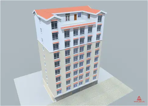 20x11米 十层自建酒店宾馆设计图方案图平面户型布局图自住层复式楼格局户型
