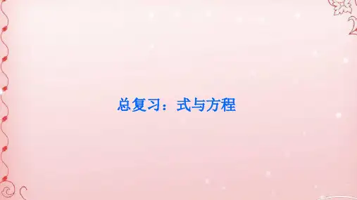六年级数学下册课件 - 6.1.3 式与方程   -人教新课标(共15张PPT)