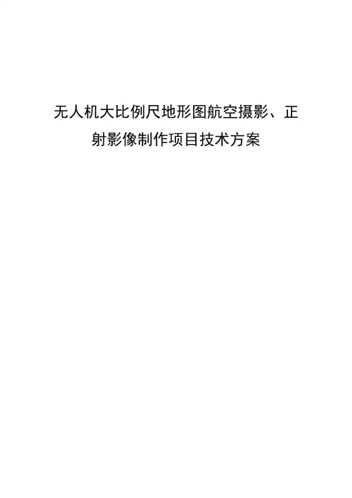 无人机航空摄影、正射影像及地形图制作项目技术方案(1)(1)