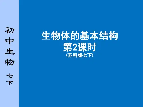 苏科版七年级下册生物课件：.1   生物体的基本结构  第2课时课件 