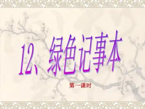 四下《绿色记事本》ppt2