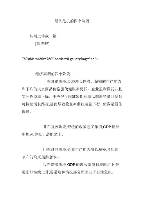 经济危机的四个阶段