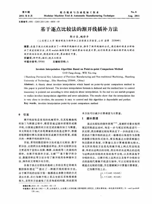基于逐点比较法的渐开线插补方法