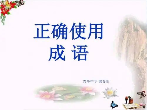高考复习正确使用成语 PPT优秀课件91