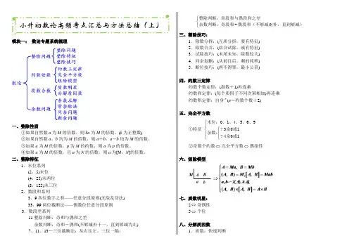 六年级数学下册小升初数论高频考点汇总与方法总结(上)