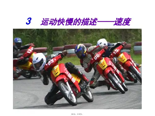 1.3《运动快慢的描述-速度》PPT课件