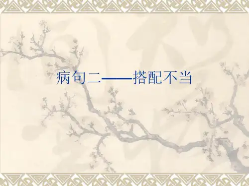 高考语文之病句——搭配不当