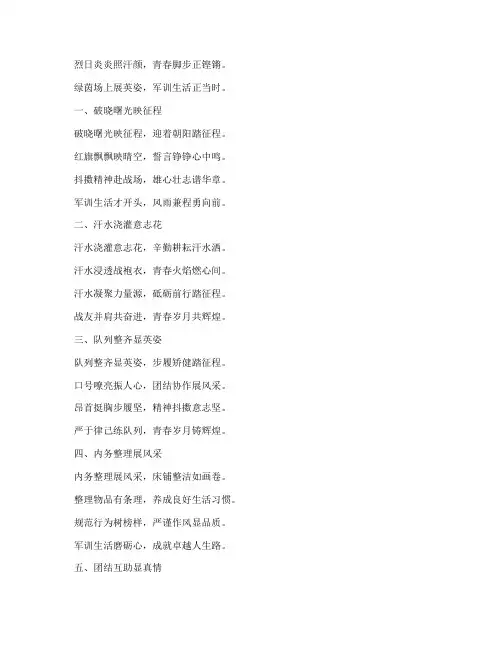 中学生军训感言诗歌