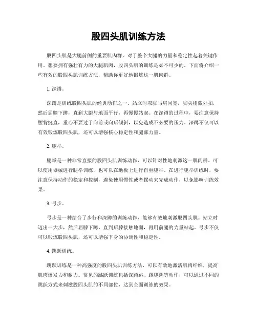股四头肌训练方法