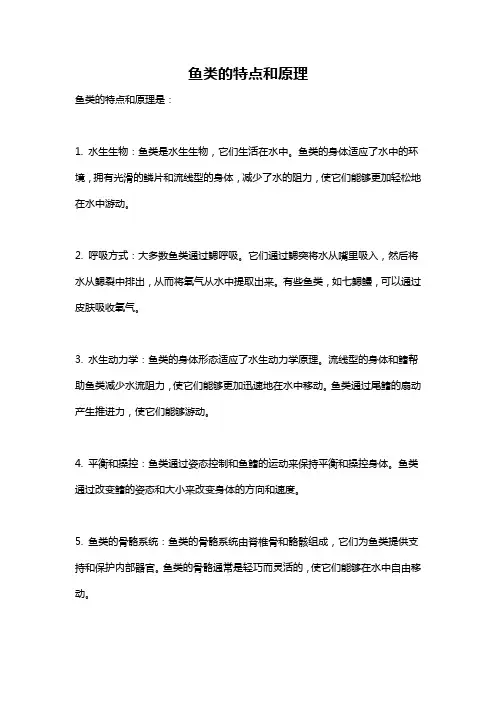 鱼类的特点和原理