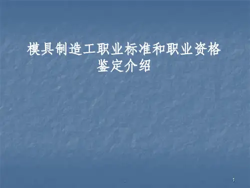 模具制造工职业标准ppt课件