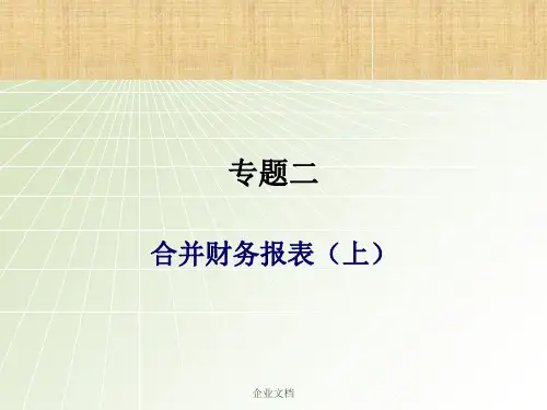专题二合并财务报表课件