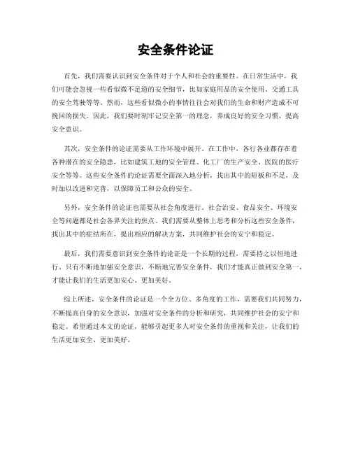 安全条件论证