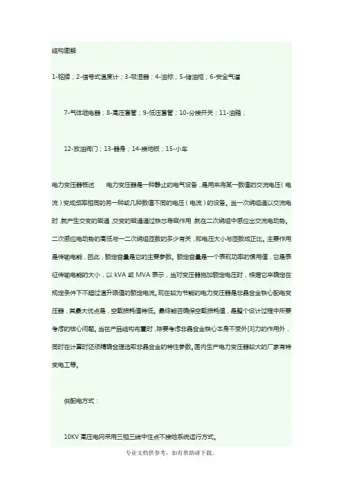 油浸式变压器结构图解