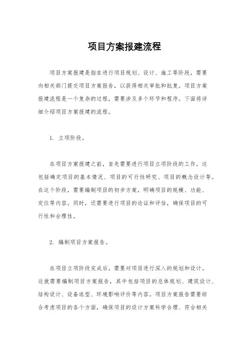 项目方案报建流程