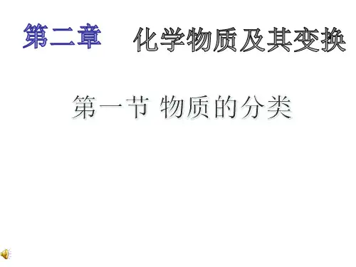 人教版高一必修一第一节物质的分类优秀ppt