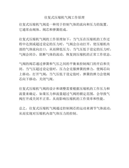 往复式压缩机气阀工作原理
