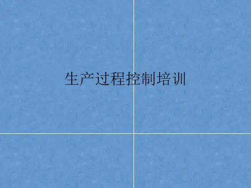 生产过程控制培训