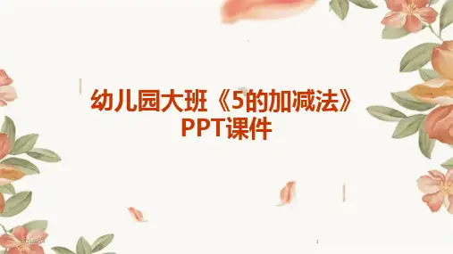 2024年度幼儿园大班《5的加减法》PPT课件
