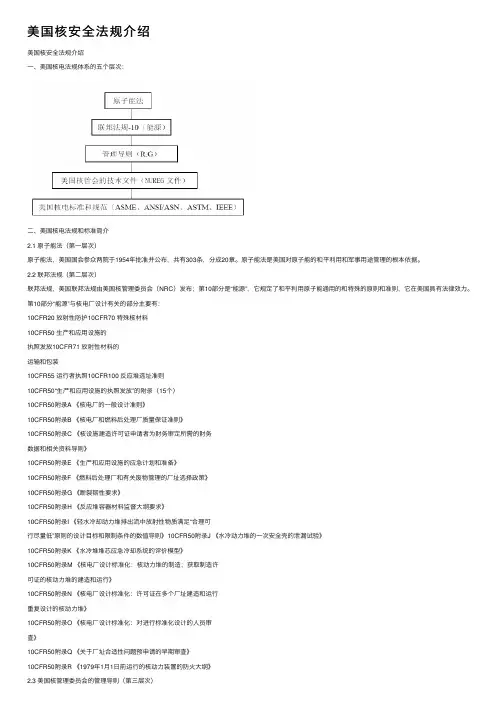 美国核安全法规介绍