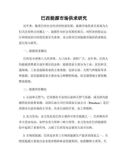巴西能源市场供求研究