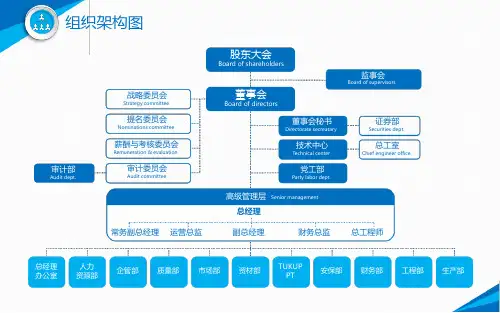 最新组织架构图模板ppt课件