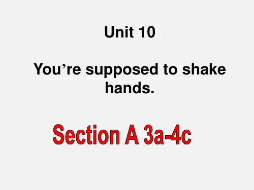 人教新目标Unit10 SectionA(3a-4c)课件