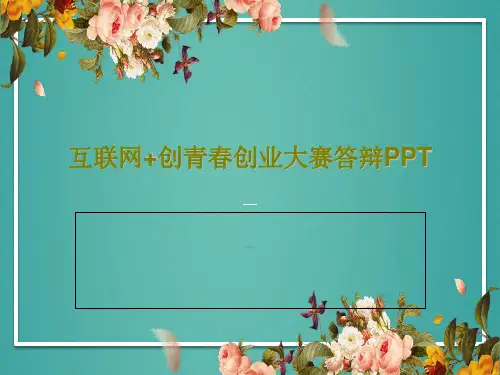 互联网+创青春创业大赛答辩PPT24页PPT