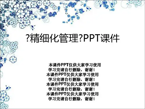 《精细化管理》PPT课件