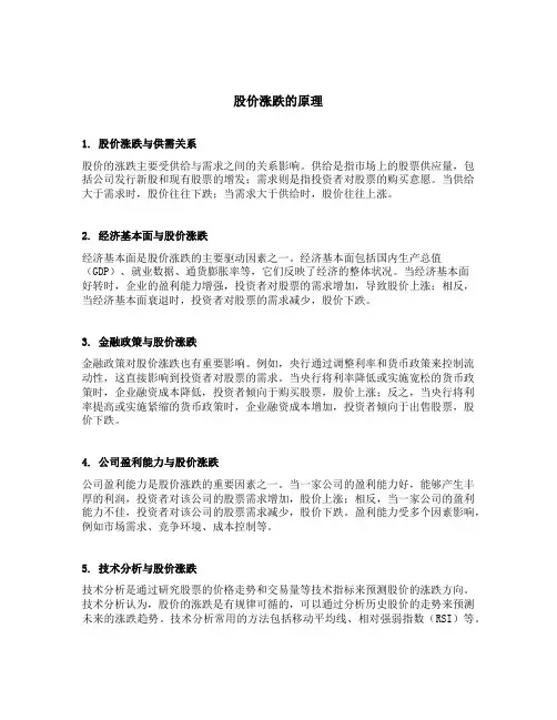股价涨跌的原理