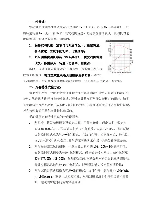 发动机万有特性试验方法