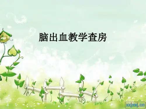 脑出血教学查房 PPT课件