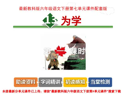 最新教科版六年级语文下册第七单元课件