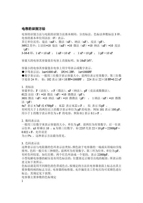 电容的识别方法