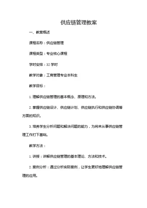 供应链管理教案